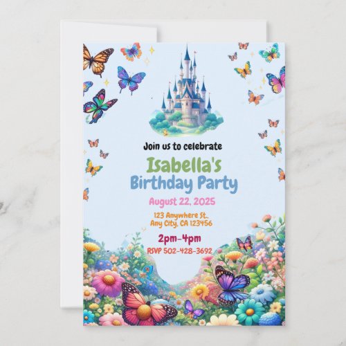 Enchanted Castle Birthday Party Invitation