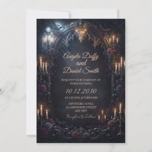 Enchanted Castle Gothic Wedding Invitation