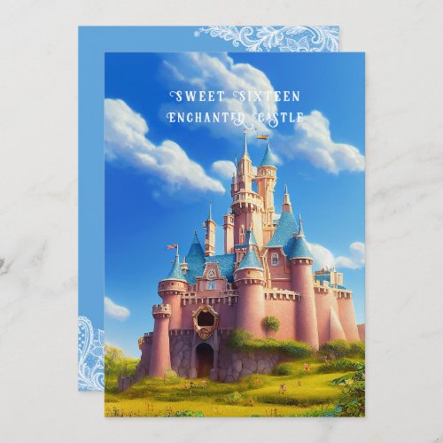 Enchanted Castle Sweet 16    Invitation