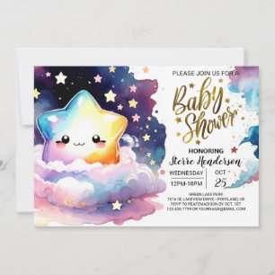Enchanted Celestial Night Baby Shower Invitation