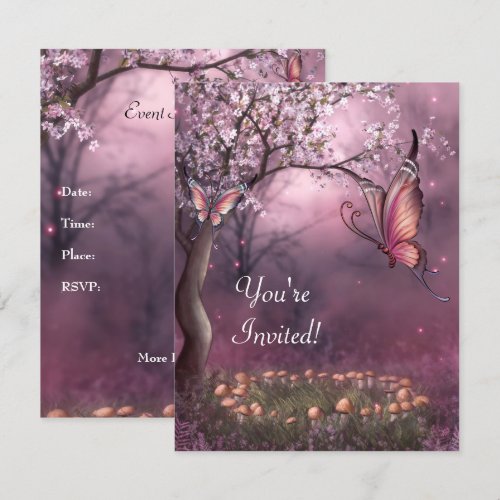 Enchanted Cherry Blossom Garden Butterfly Event Announcement