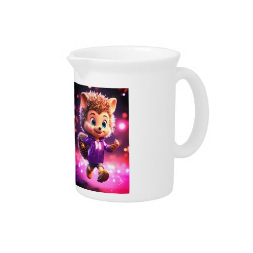 Enchanted Chibi Hedgehog Sparkling Mug Designs fo Beverage Pitcher