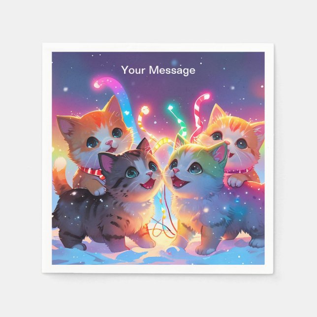 Enchanted Christmas Glow Napkins (Front)