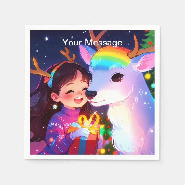 Enchanted Christmas Glow Napkins (Front)