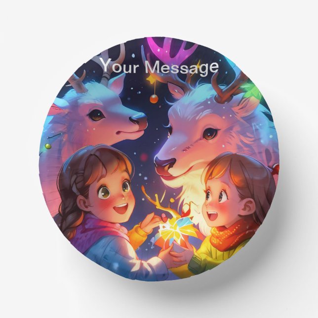 Enchanted Christmas Glow Paper Bowls (Front)