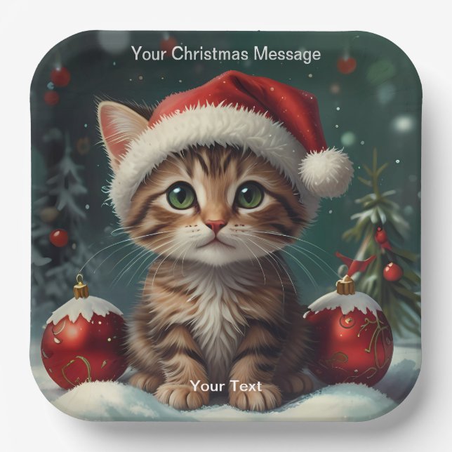 Enchanted Christmas Glow Paper Plates (Front)