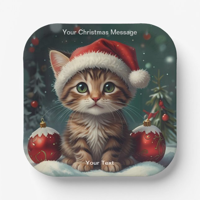 Enchanted Christmas Glow Paper Plates (Front)