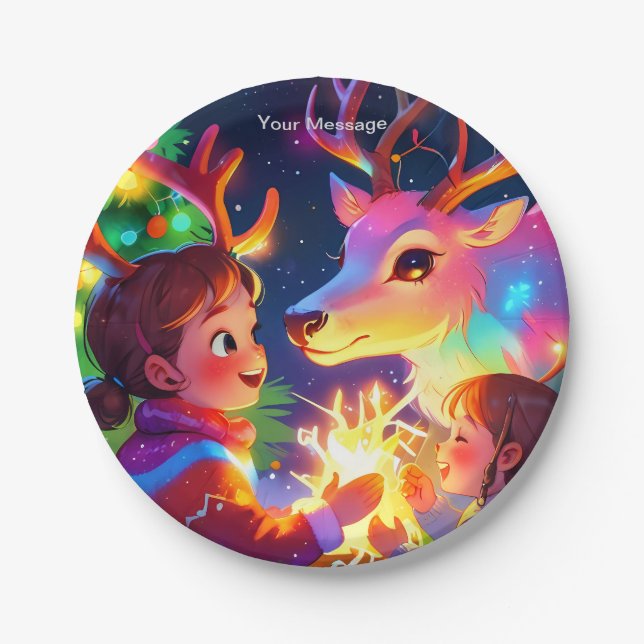 Enchanted Christmas Glow Paper Plates (Front)