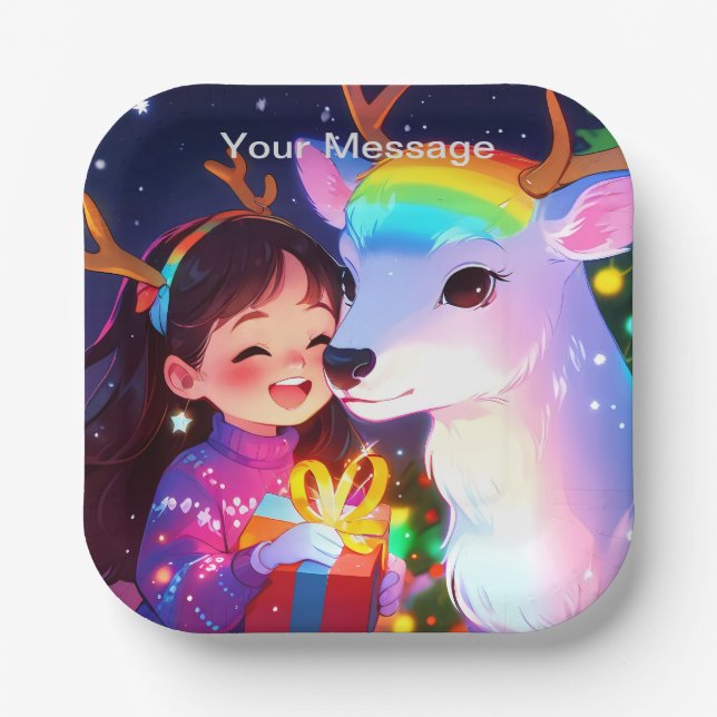 Enchanted Christmas Glow Paper Plates (Front)