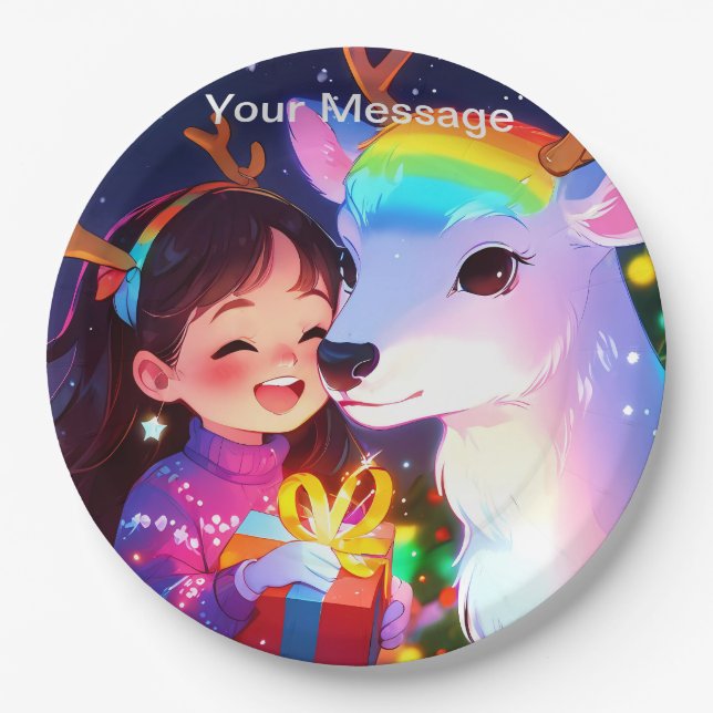Enchanted Christmas Glow Paper Plates (Front)