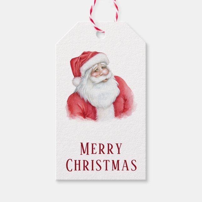 Enchanted Christmas Santa Gift Tags (Front)