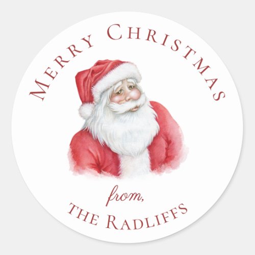 Enchanted Christmas Santa Personalized Sticker