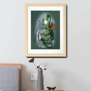 Enchanted Christmas Tree Gathering Framed Art