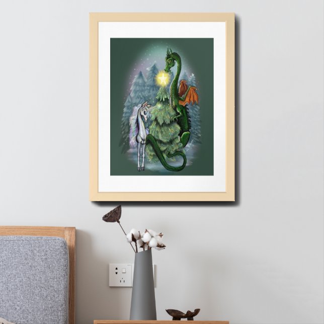 Enchanted Christmas Tree Gathering Framed Art (Bedside)