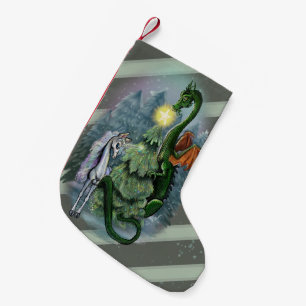 Enchanted Christmas Tree Gathering Small Christmas Stocking