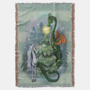 Enchanted Christmas Tree Gathering Throw Blanket