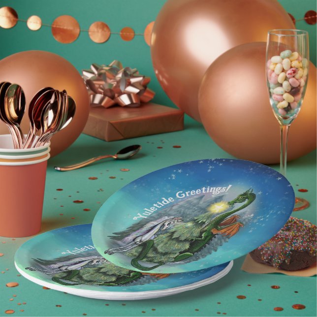 Enchanted Christmas Tree Paper Plates (Multi)