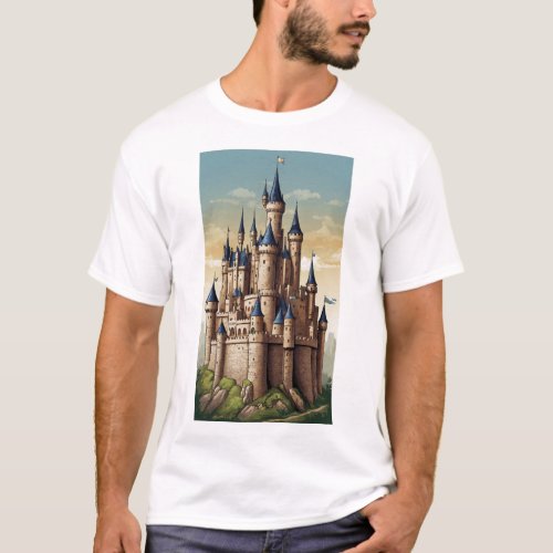 Enchanted Citadel Majestic Castle Silhouette Tees