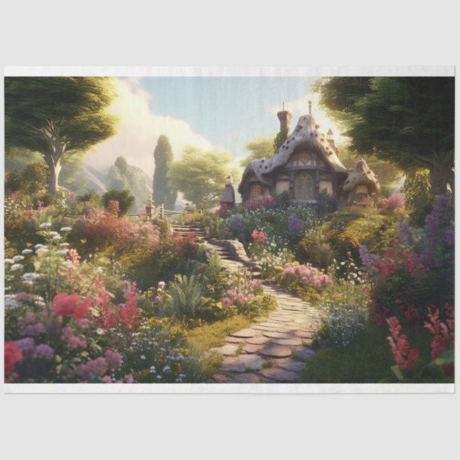 Enchanted Cottage 1 Decoupage Paper (Front)