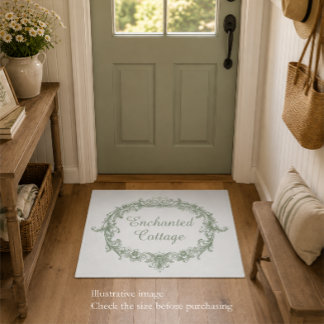 Enchanted Cottage Doormat - Sage Green
