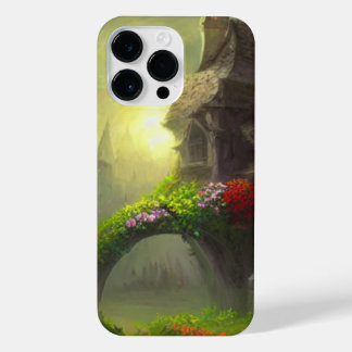 Enchanted Cottage with Floral Bridge at Twilight iPhone 14 Pro Max Case