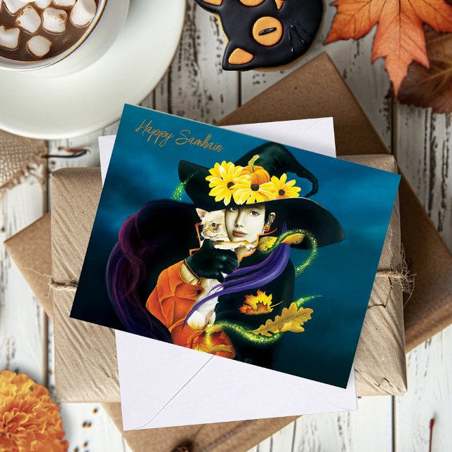 Enchanted Dark Surreal Witch Chihuahua Fantasy Card (Creator Uploaded)