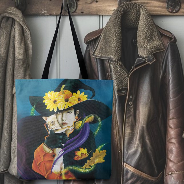 Enchanted Dark Surreal Witch Chihuahua Fantasy Tote Bag (Creator Uploaded)