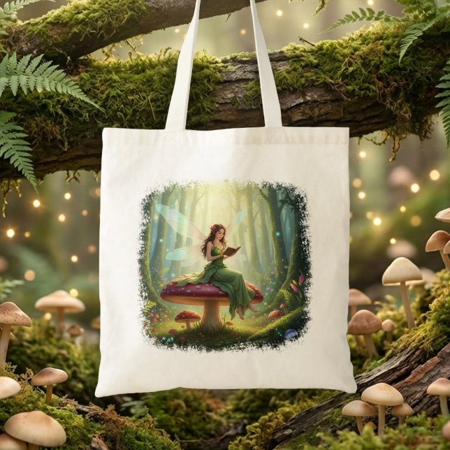 Enchanted Day Fairy Reading a Book  Tote Bag (Creator Uploaded)