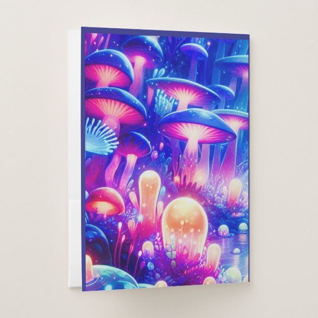 Enchanted Depths– Chibi Mermaid Glow Pocket Folder (Back)