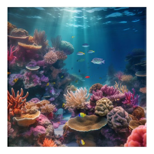 Enchanted Depths Underwater Coral Reef  Acrylic Print