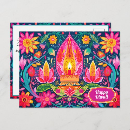 Enchanted Diwali Gardens Postcard
