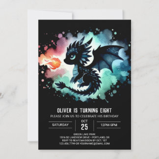 Enchanted Dragon Birthday Children Invitation