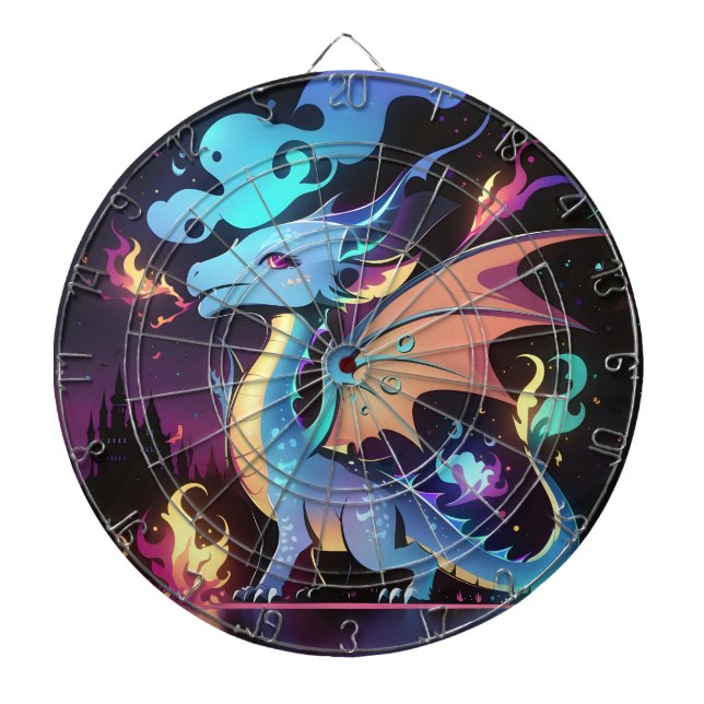 Enchanted Dragon Fire  Dart Board (Front)