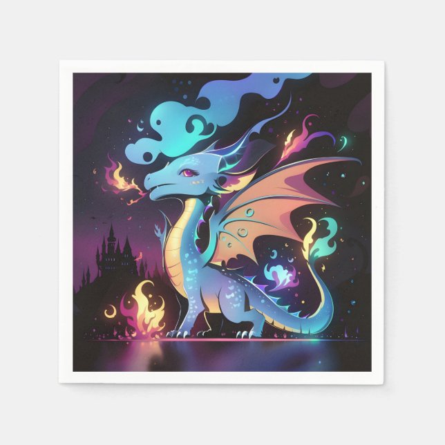 Enchanted Dragon Fire  Napkins (Front)