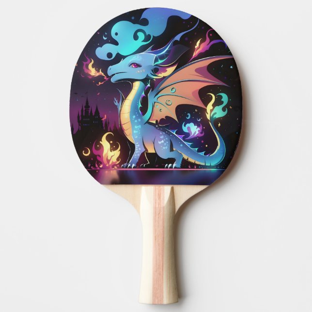 Enchanted Dragon Fire  Ping Pong Paddle (Front)