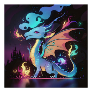 Enchanted Dragon Fire  Poster