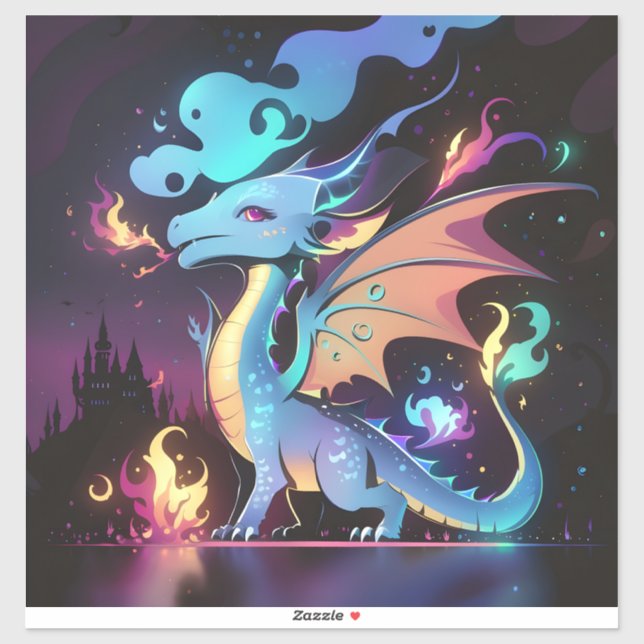 Enchanted Dragon Fire  Sticker (Sheet)