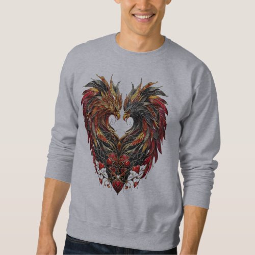 Enchanted Dragon Stain Glass Design Sweatshirt