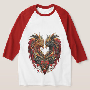 Enchanted Dragon Stain Glass Design T-Shirt