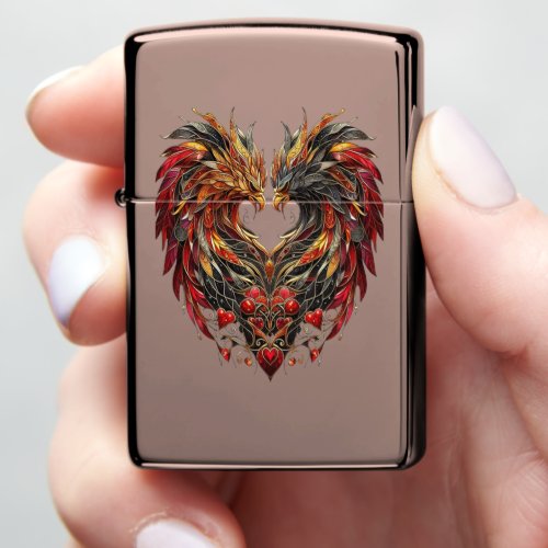 Enchanted Dragon Stain Glass Design Zippo Lighter
