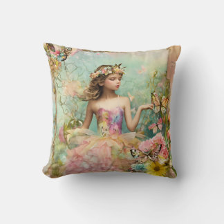 Enchanted Dreams: Fairy Pillowcase Throw Pillow