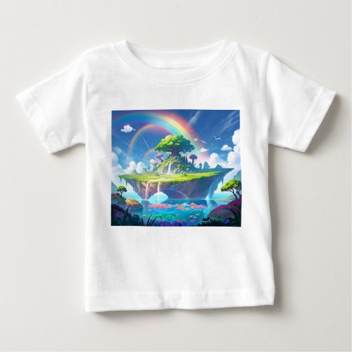 Enchanted Dreamscape Whimsical Floating Islands A Baby T_Shirt