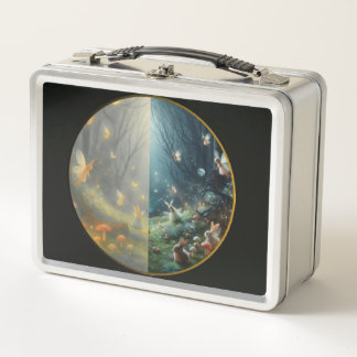 Enchanted Dual Forest – Halloween Magic Metal Lunch Box