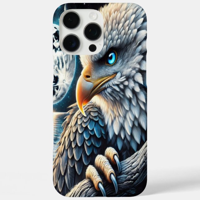 Enchanted Eagle Watching Moonlit Ocean Skies Case-Mate iPhone Case (Back)