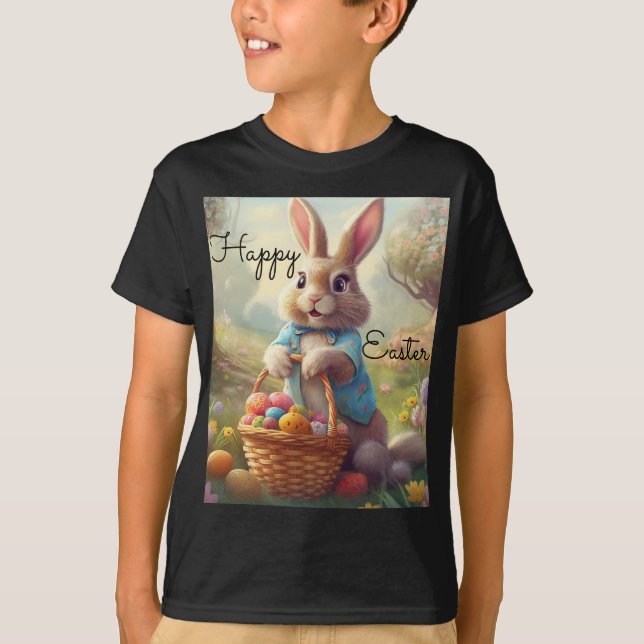 Enchanted Easter - Whimsical Bunny  T-Shirt (Front)