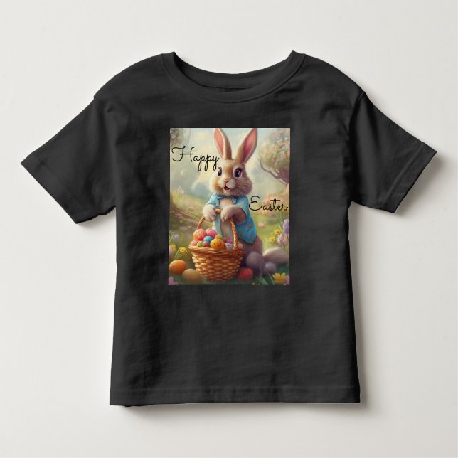 Enchanted Easter - Whimsical Bunny  Toddler T-shirt (Front)