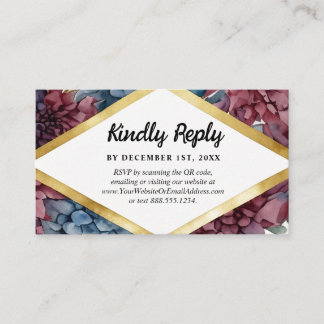 Enchanted Elegance Jewel-Toned Floral Wedding Enclosure Card