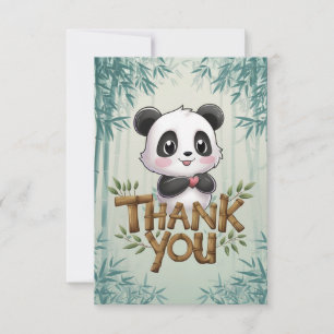 Enchanted Elegant Panda  Thank You Card