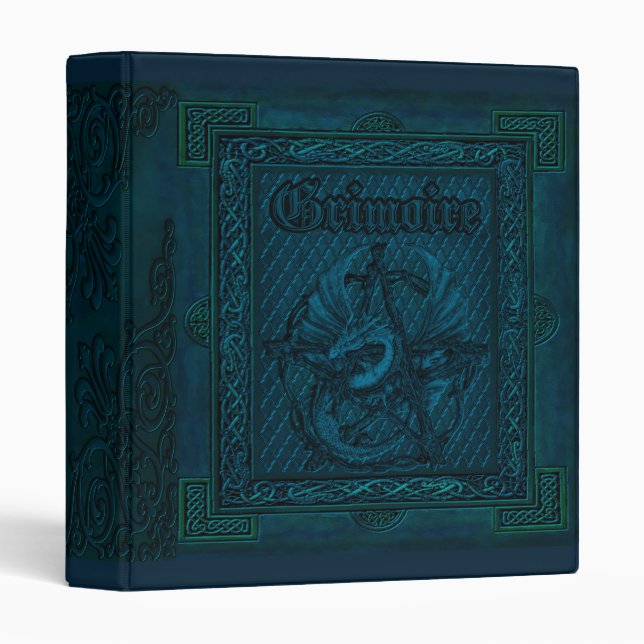 Enchanted Elementals Witches Book Of Shadows 3 Ring Binder (Front/Spine)