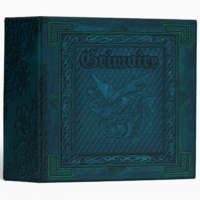 Enchanted Elementals Witches Book Of Shadows 3 Ring Binder (Front/Spine)